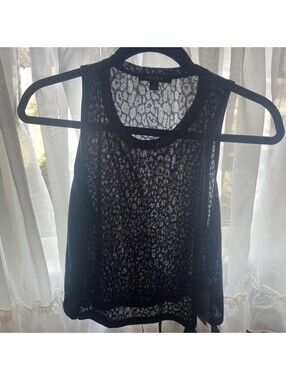 Zobha Sz L NWT Active Top Black Sheer